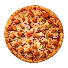 Supreme pizza isolated on white background 