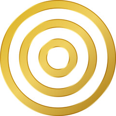 3D Gold Target Icon
