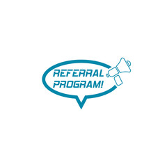 Referral program symbol icon isolated on transparent background