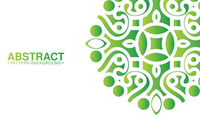 Green ornament pattern design background