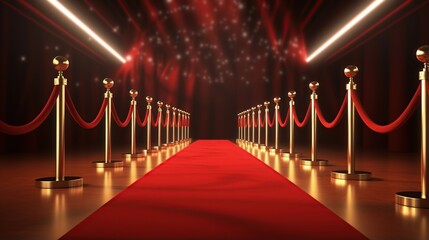 Red Event Carpets, Stairs and Ema Rope Barriers