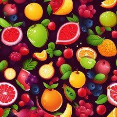 background of various kinds of fruits