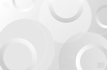 Modern abstract white monochrome vector background. Suitable for banner, brochure, website, flyer. Circle white wallpaper for certificate, landing page or presentation