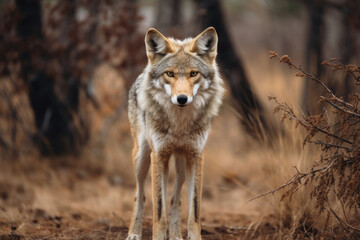 Naklejka na ściany i meble Coyote in the wild