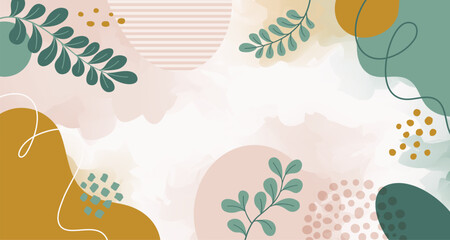 Obraz na płótnie Canvas Design banner frame flower Spring background with beautiful. flower background for design. Colorful background with tropical plants.