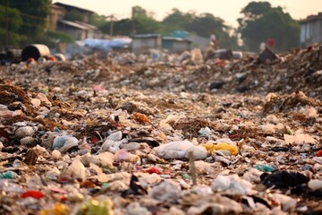 Obraz premium Garbage dump. The concept of environmental pollution. 