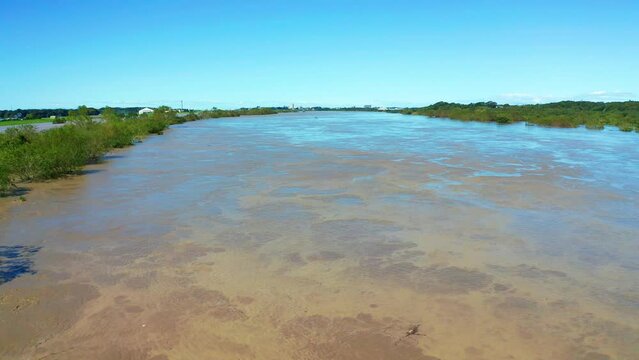 台風により増水した利根川中流域を前進（2019年台風19号）