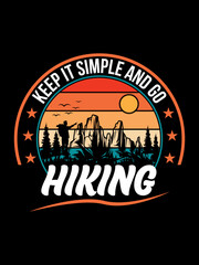 Keep it simple and go hiking, outdoor-t-shirt-design