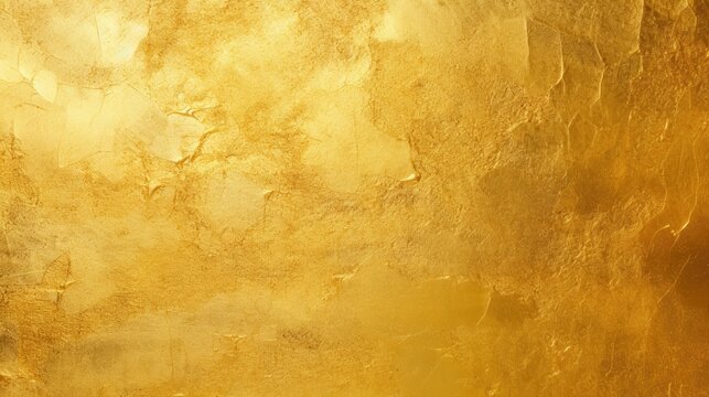 Shiny yellow gold foil texture for background.