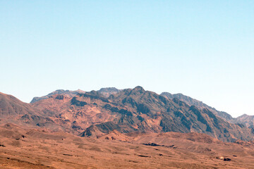 Fototapeta na wymiar Picturesque beautiful mountains on a sunny hot day.