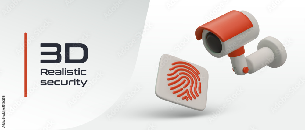 Poster concept of security system. digital protection. personalized access. monitoring, verification, data 