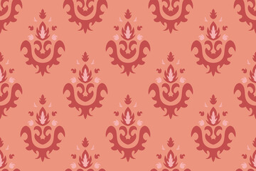 Pink Cross stitch colorful geometric traditional ethnic pattern Ikat seamless pattern border abstract design for fabric print cloth dress carpet curtains and sarong Aztec African Indian Indonesian