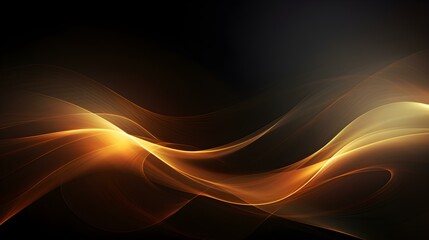 Abstract Background of soft Swirls in dark gold Colors. Modern Wallpaper with Copy Space