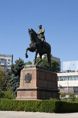 Moldova. Chisinau. 15.09.2023. Equestrian statue of Grigory Kotovsky