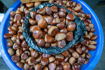 chestnuts at the local market