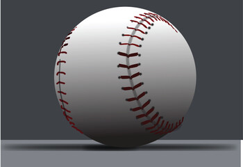 baseball ball on black background