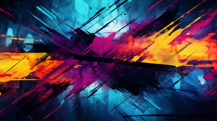 Abstract background image with blue, purple, orange colors generated by AI