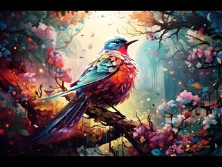 Amazing printing art of colorful nature