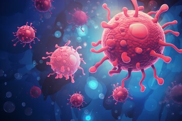 Illustration of bacterial cystitis. Generative AI - obrazy, fototapety, plakaty