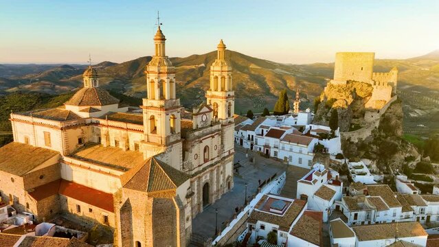 owering On White Village In Olvera, Province of Cadiz, Spain