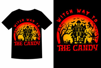 Halloween t-shirt design,  trick or treat, happy halloween, scary night, halloween party, halloweeb vibes.