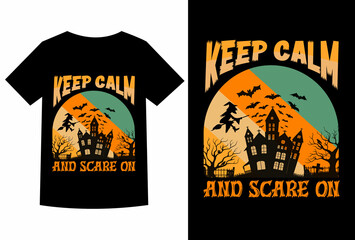 Halloween t-shirt design,  trick or treat, happy halloween, scary night, halloween party, halloweeb vibes.