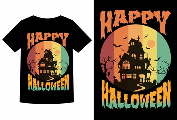Halloween t-shirt design,  trick or treat, happy halloween, scary night, halloween party, halloweeb vibes.