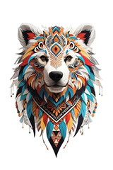 Tribal bear spirit logo, tribal bear spirit protect You from evil, generative AI
