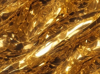 Abstract Gold Ripples
