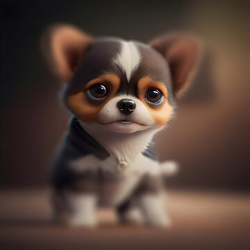 animation of a little dog