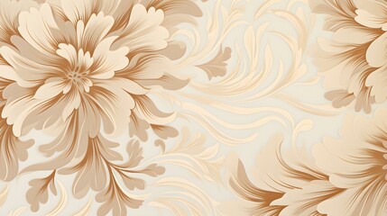Background of illustrated beige Flowers. Creative Wallpaper 
