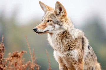 Coyote in the wild close up