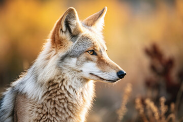 Coyote in the wild close up