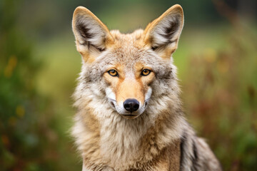 Naklejka na ściany i meble Coyote in the wild close up