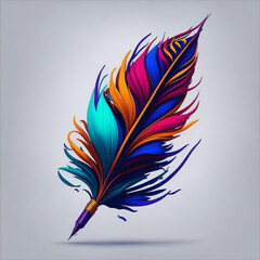 vector illustration in feather