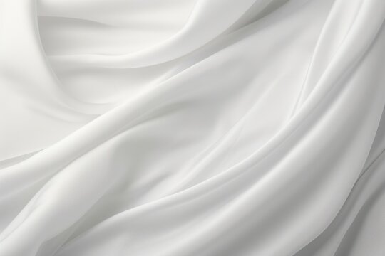 Draped white cloth background texture, Generative AI © Digi ART