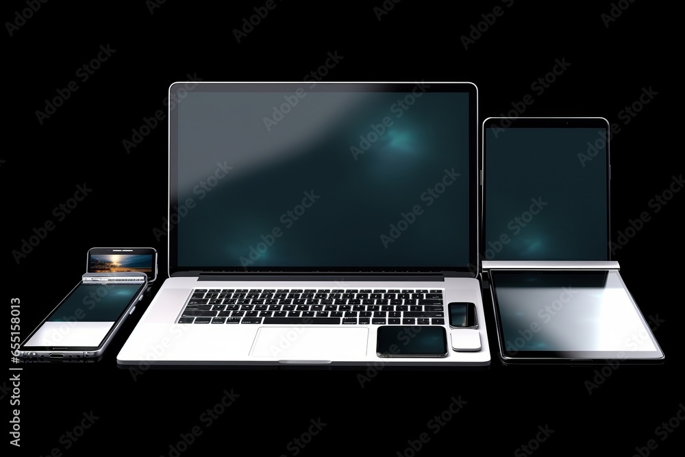 Wall mural materials for synthesizing the screens of notebook computers and smartphones, generative ai