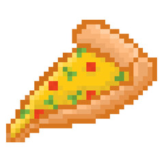 fast food pizza icon pixel art