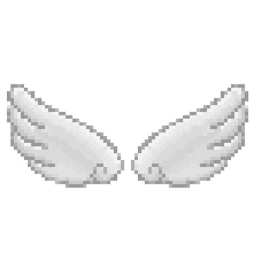 angel wings pixel art