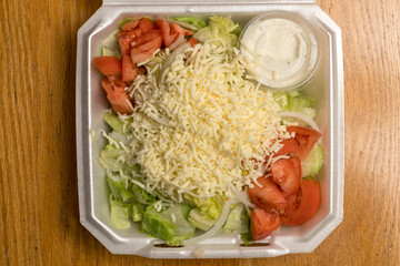 Tossed salad with cheese