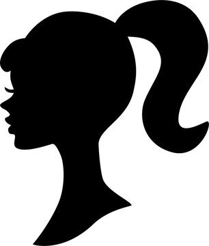 recommend clip art: Vector Illustration Side View of Girl Sillhouette