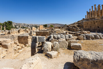 The Archaeological site of Jerash, Jarash, Roman Ruins in Jordan, Middle East
