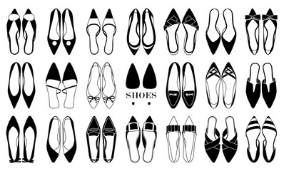 1420_Fashionable womens shoes isolated on white background
