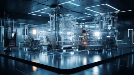 A cutting-edge quantum computing research laboratory, exploring advanced algorithms