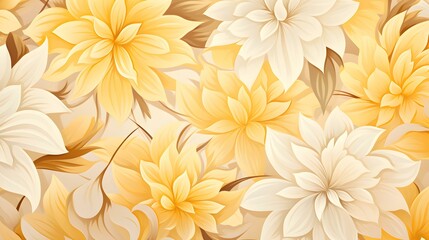 Background of illustrated light yellow Flowers. Creative Wallpaper 