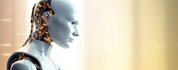 Generative AI image of an AI robot banner