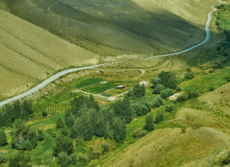 Mountain plateau, road to Kazarman,  Kyrgyzstan