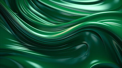 A deep green frame with a glossy finish and a swirling pattern