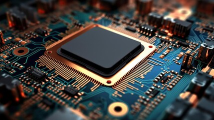 Close up of a electronics board