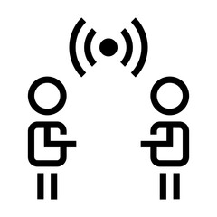 people connect icon line style